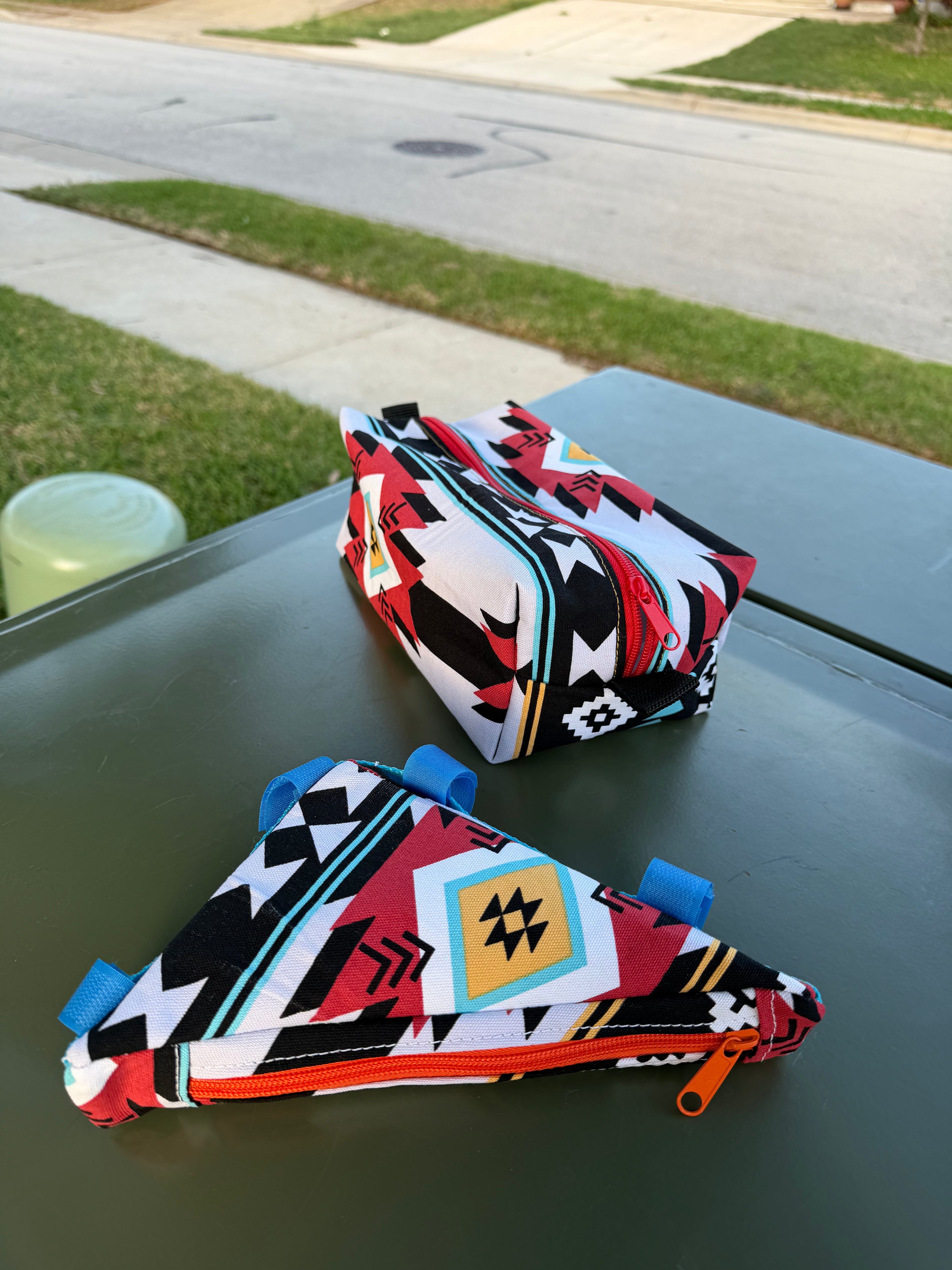 Santa Fe Print - Universal Frame Bag & Utility Pouch Combo