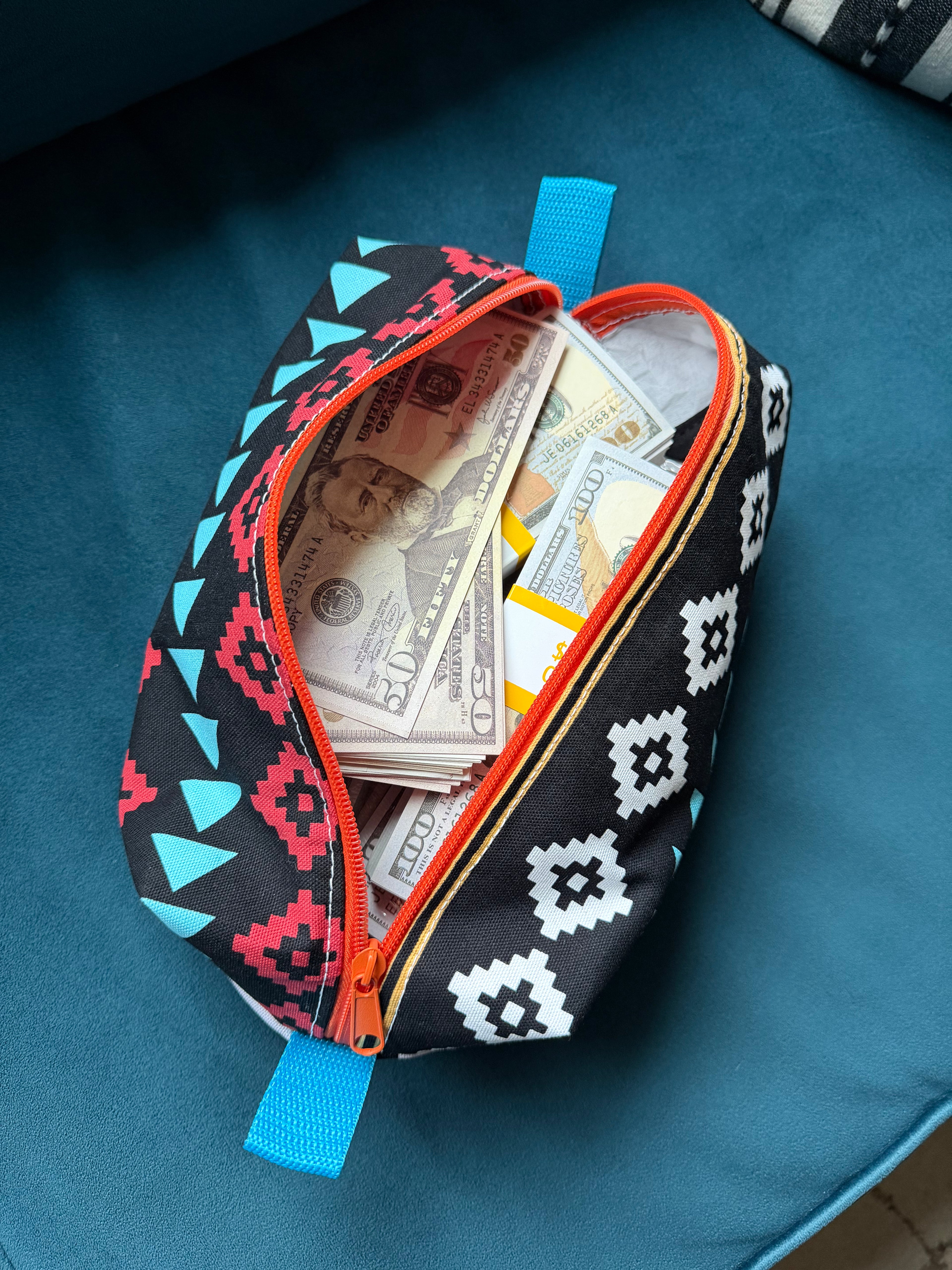 Utility Zip Pouch - Santa Fe print